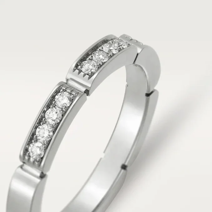 Maillon Panthere Wedding Band – White Gold, Diamonds – Cartier
