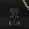 Mini Chain Bag, Double C De Cartier – Black Calfskin, Gold and Black Enamel Finish – Cartier