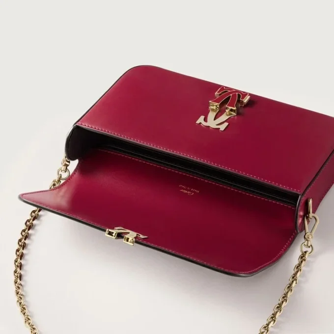 Mini Chain Bag, Double C De Cartier – Cherry Red Calfskin, Gold and Cherry Red Enamel Finish – Cartier