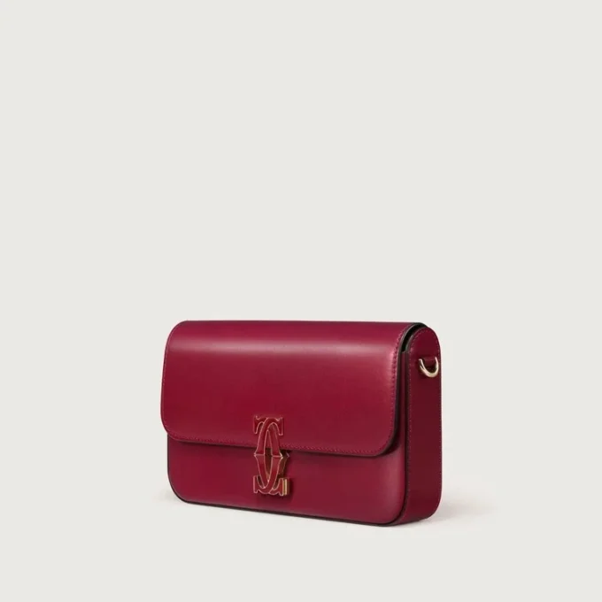 Mini Chain Bag, Double C De Cartier – Cherry Red Calfskin, Gold and Cherry Red Enamel Finish – Cartier