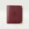 Multiple Wallet, Must De Cartier – Burgundy Calfskin, Golden Finish – Cartier