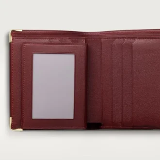 Multiple Wallet, Must De Cartier – Burgundy Calfskin, Golden Finish – Cartier