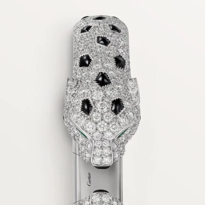 Panthere De Cartier Bracelet, Articulated, Paved