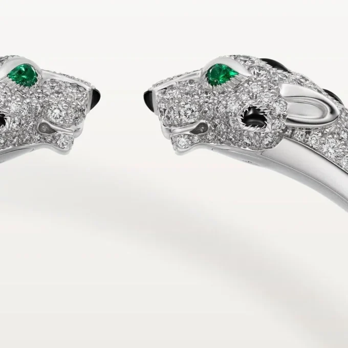 Panthere De Cartier Bracelet, Articulated, Paved