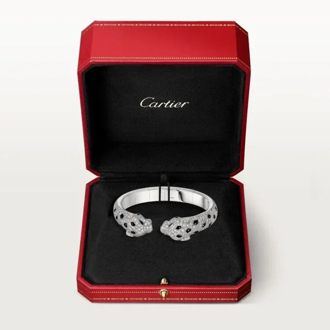 Panthere De Cartier Bracelet, Articulated, Paved