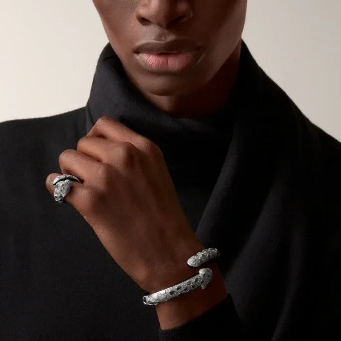 Panthere De Cartier Bracelet, Black Lacquer, Paved Panthere De Cartier Bracelet, Black Lacquer, Paved