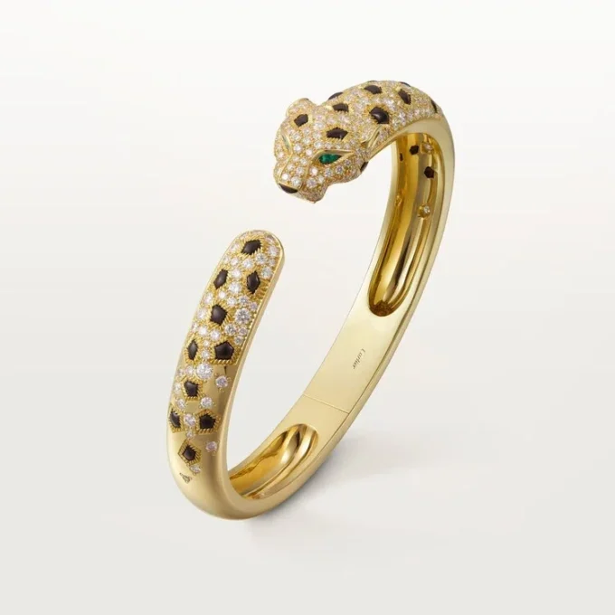 Panthere De Cartier Bracelet, Medium Model, Half-Paved Panthere De Cartier Bracelet, Medium Model, Half-Paved
