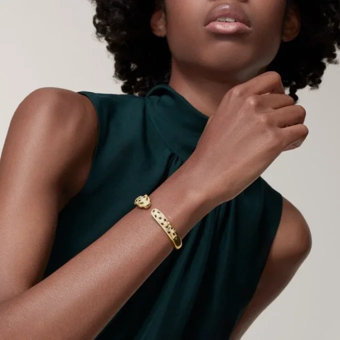 Panthere De Cartier Bracelet, Medium Model, Half-Paved Panthere De Cartier Bracelet, Medium Model, Half-Paved