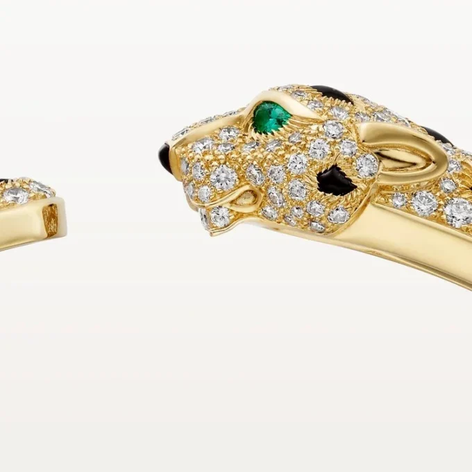 Panthere De Cartier Bracelet, Medium Model, Half-Paved Panthere De Cartier Bracelet, Medium Model, Half-Paved