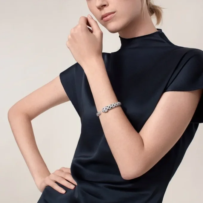 Panthere De Cartier Bracelet, Medium Model, Paved Panthere De Cartier Bracelet, Medium Model, Paved