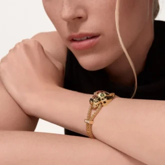 Panthere De Cartier Bracelet, on Chain, Diamonds