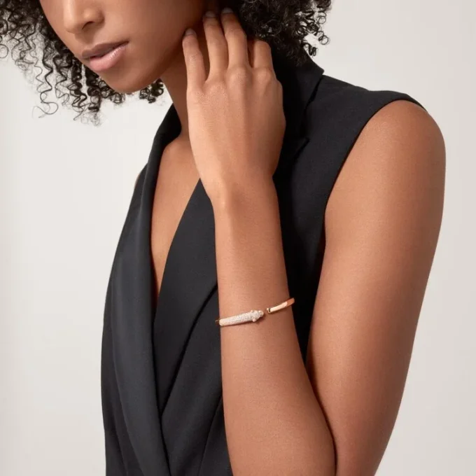 Panthere De Cartier Bracelet, Small Model, Half-Paved Panthere De Cartier Bracelet, Small Model, Half-Paved