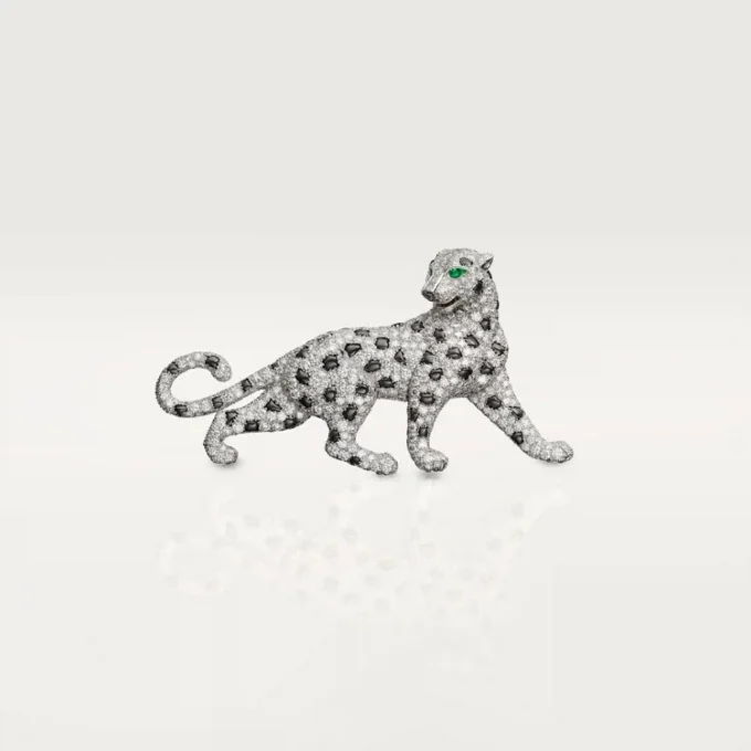 Panthere De Cartier Brooch – White Gold, Emeralds, Onyx, Diamonds – Cartier