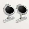 Panthere De Cartier Cufflinks – Rhodiumized White Gold, Diamonds, Emeralds, Onyx – Cartier