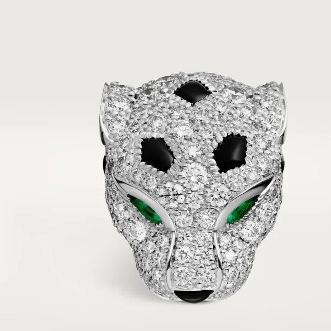 Panthere De Cartier Cufflinks – Rhodiumized White Gold, Diamonds, Emeralds, Onyx – Cartier