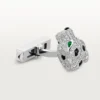 Panthere De Cartier Cufflinks – Rhodiumized White Gold, Diamonds, Emeralds, Onyx – Cartier