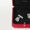 Panthere De Cartier Cufflinks – Rhodiumized White Gold, Diamonds, Emeralds, Onyx – Cartier