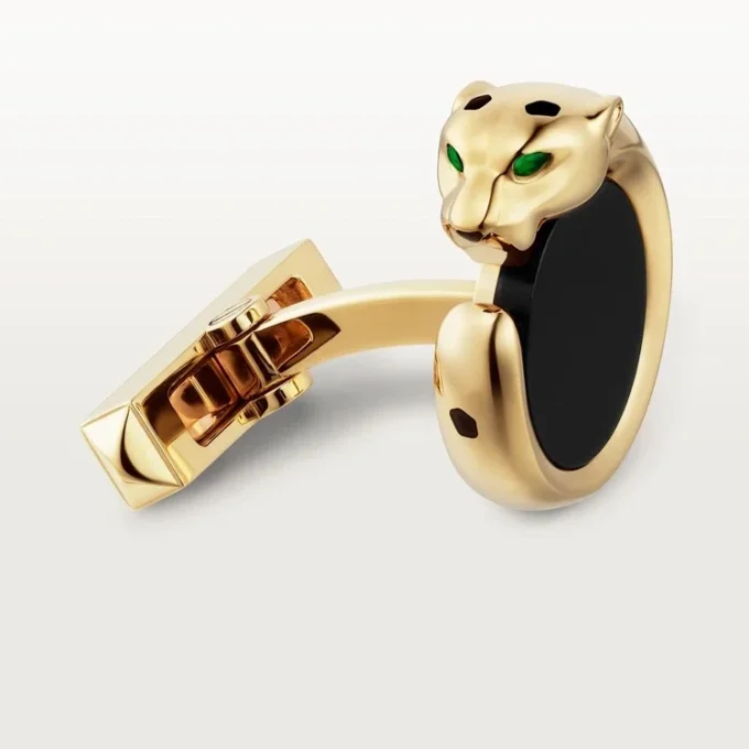 Panthere De Cartier Cufflinks – Yellow Gold, Onyx, Tsavorites and Black Lacquer – Cartier