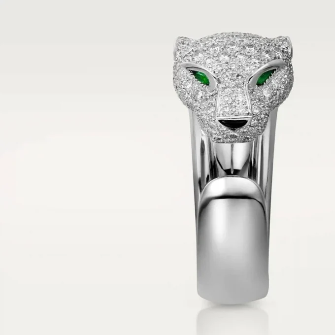 Panthere De Cartier Diamond Ring, White Gold | Cartier Us