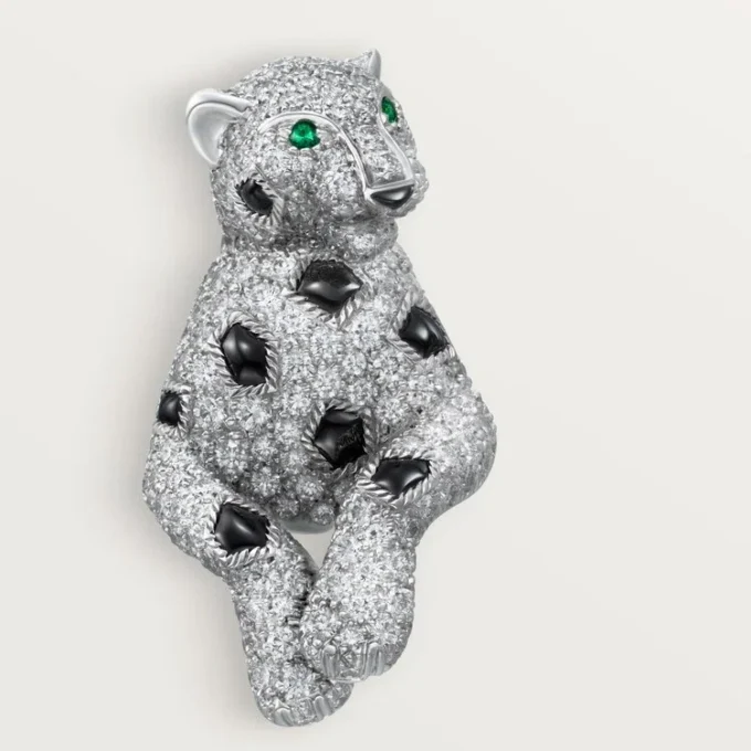 Panthere De Cartier Earrings, Paved Panthere De Cartier Earrings, Paved