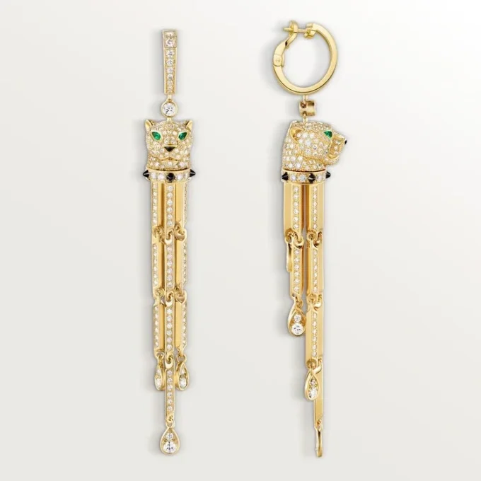 Panthere De Cartier Earrings, Paved Panthere De Cartier Earrings, Paved