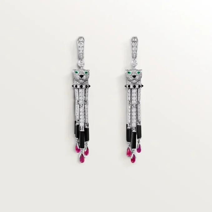 Panthere De Cartier Earrings, Ruby, Large Model, Paved Panthere De Cartier Earrings, Ruby, Large Model, Paved