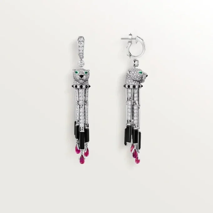 Panthere De Cartier Earrings, Ruby, Large Model, Paved Panthere De Cartier Earrings, Ruby, Large Model, Paved