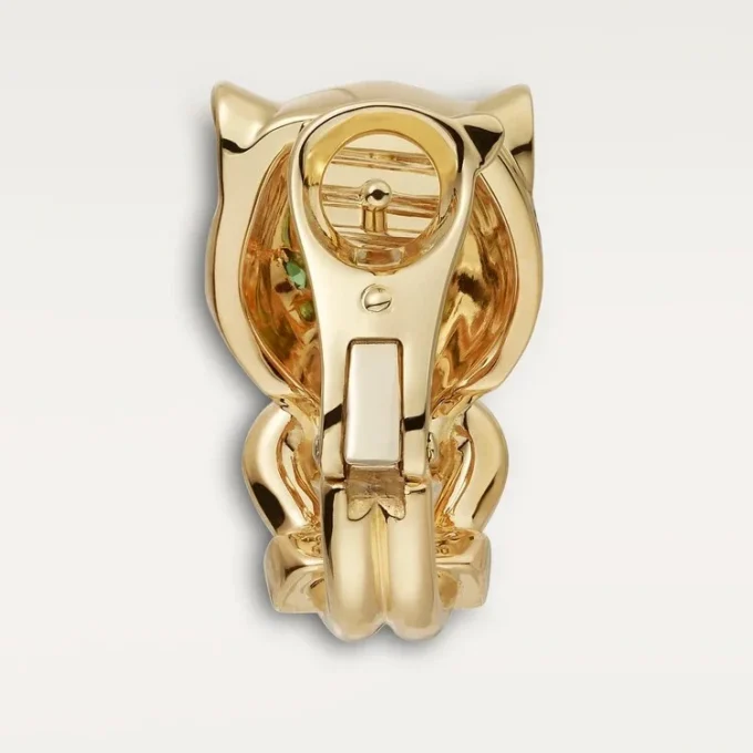 Panthere De Cartier Earrings – Yellow Gold, Lacquer, Diamonds, Tsavorite Garnets, Onyx – Cartier Panthere De Cartier Earrings – Yellow Gold, Lacquer, Diamonds, Tsavorite Garnets, Onyx – Cartier