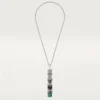 Panthere De Cartier Long Necklace, Emerald, Multi-Wear, Large Model, Paved