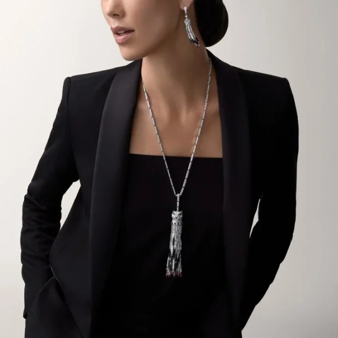 Panthere De Cartier Long Necklace, Ruby, Multi-Wear, Large Model, Paved Panthere De Cartier Long Necklace, Ruby, Multi-Wear, Large Model, Paved