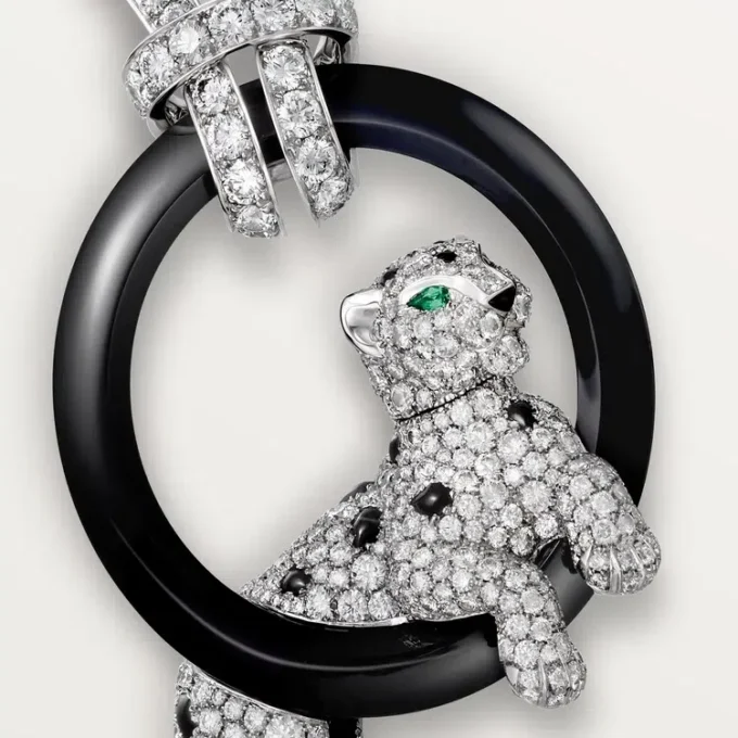 Panthere De Cartier Necklace, Paved Panthere De Cartier Necklace, Paved