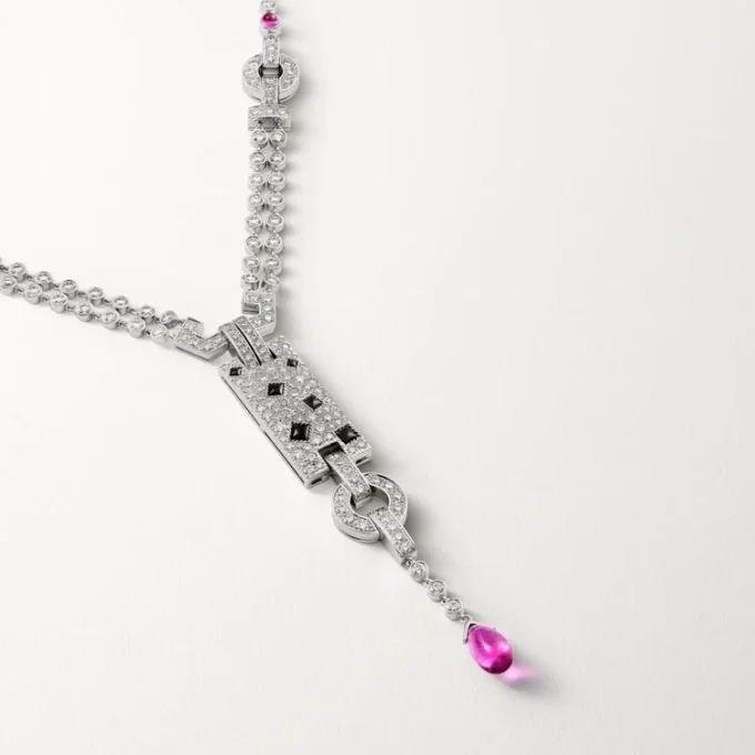Panthere De Cartier Necklace, Rubellite, Paved
