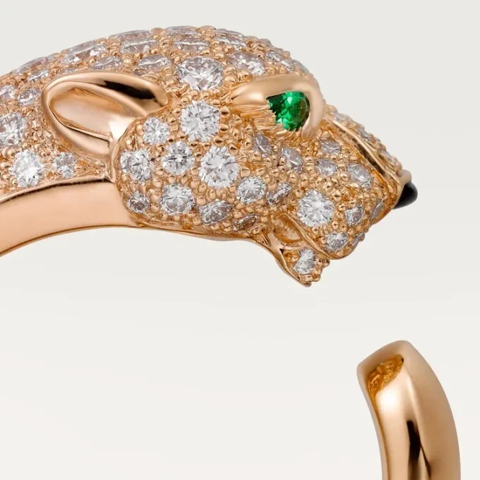Panthere De Cartier Ring – Rose Gold, Diamonds, Emeralds, Onyx – Cartier