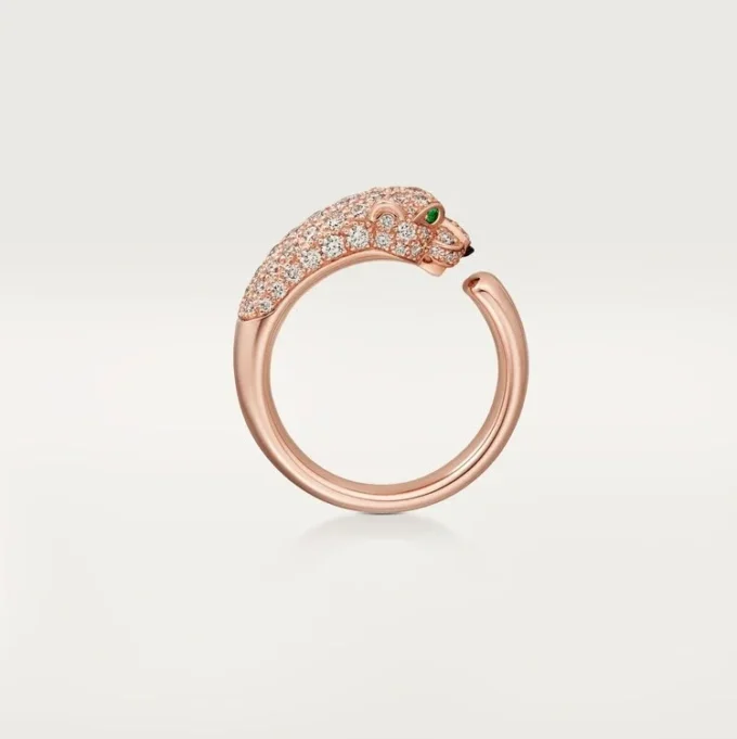 Panthere De Cartier Ring – Rose Gold, Onyx, Emeralds, Diamonds – Cartier