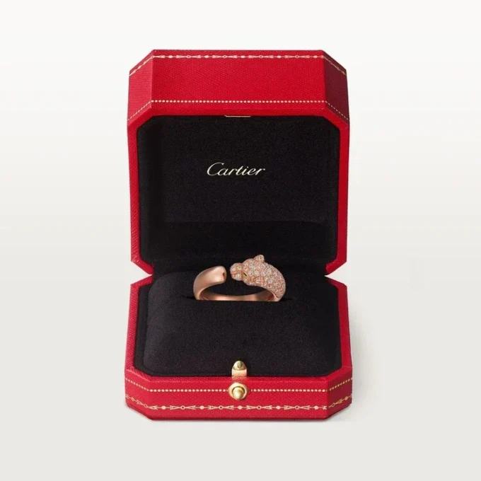 Panthere De Cartier Ring – Rose Gold, Onyx, Emeralds, Diamonds – Cartier