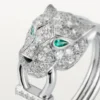 Panthere De Cartier Ring – White Gold, Diamonds, Emeralds, Onyx – Cartier