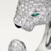 Panthere De Cartier Ring – White Gold, Diamonds, Emeralds, Onyx – Cartier