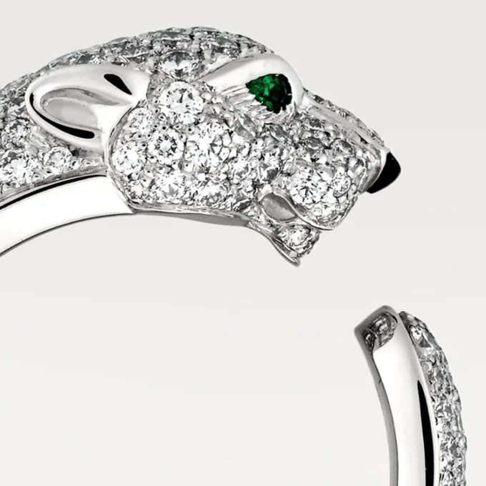 Panthere De Cartier Ring – White Gold, Diamonds, Emeralds, Onyx – Cartier