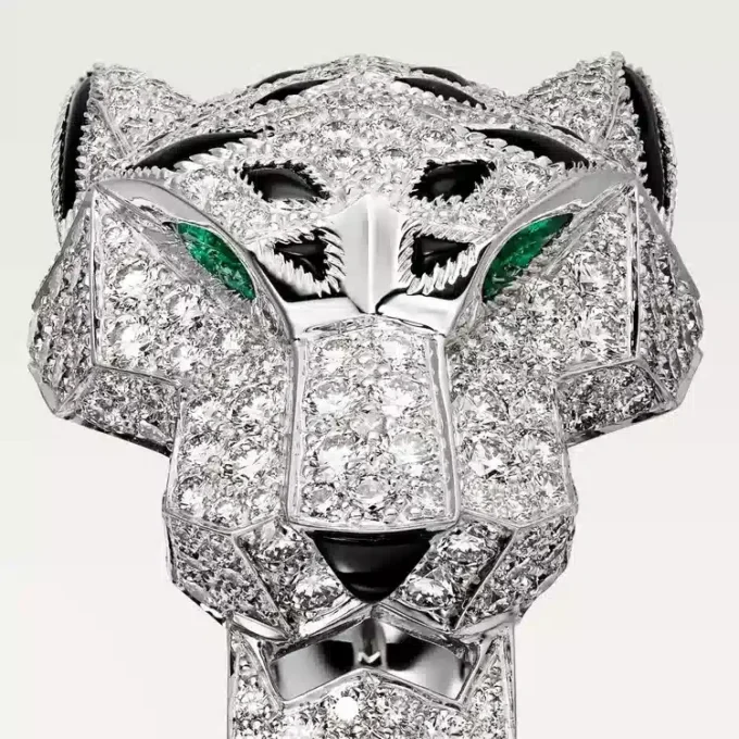Panthere De Cartier Ring – White Gold, Diamonds, Emeralds, Onyx – Cartier