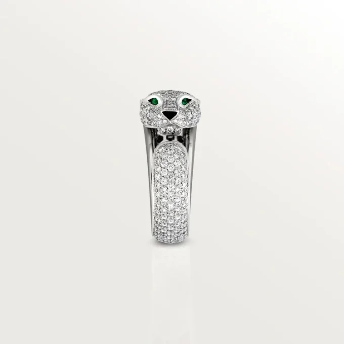 Panthere De Cartier Ring – White Gold, Diamonds, Emeralds, Onyx – Cartier