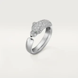 Panthere De Cartier Ring – White Gold, Emeralds, Onyx, Diamonds – Cartier Panthere De Cartier Ring – White Gold, Emeralds, Onyx, Diamonds – Cartier