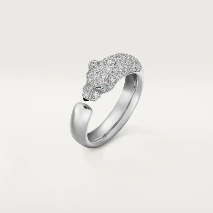 Panthere De Cartier Ring – White Gold, Emeralds, Onyx, Diamonds – Cartier
