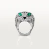 Panthere De Cartier Ring – White Gold, Emeralds, Onyx, Diamonds – Cartier