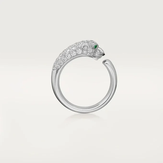 Panthere De Cartier Ring – White Gold, Emeralds, Onyx, Diamonds – Cartier