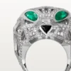 Panthere De Cartier Ring – White Gold, Emeralds, Onyx, Diamonds – Cartier