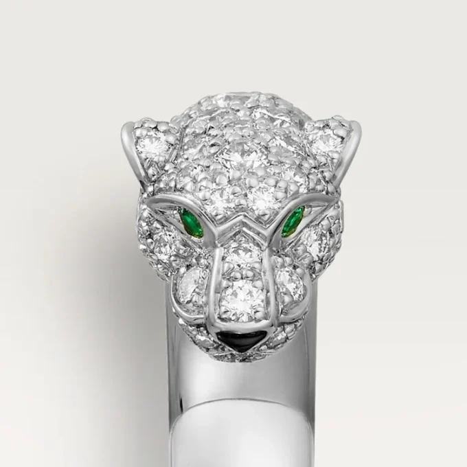 Panthere De Cartier Ring – White Gold, Emeralds, Onyx, Diamonds – Cartier