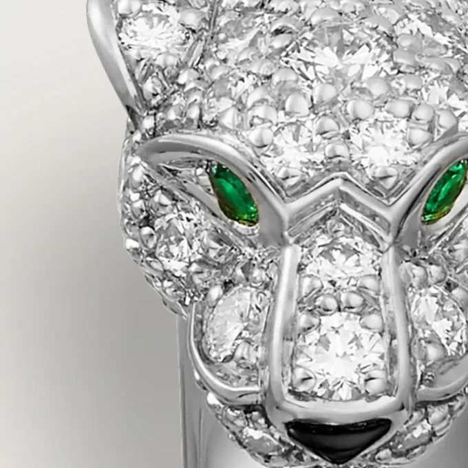 Panthere De Cartier Ring – White Gold, Emeralds, Onyx, Diamonds – Cartier