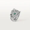 Panthere De Cartier Ring – White Gold, Onyx, Emeralds, Diamonds – Cartier