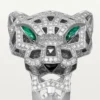 Panthere De Cartier Ring – White Gold, Onyx, Emeralds, Diamonds – Cartier