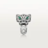 Panthere De Cartier Ring – White Gold, Onyx, Emeralds, Diamonds – Cartier